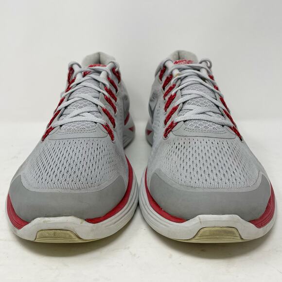 Nike Lunarglide 4 Lunarlon Grey Red Running Shoes Mens Size 13 - Picture 4 of 12